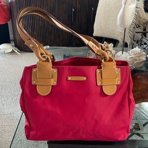 KATE SPADE RUDY Ferndale Cerise Raspberry Tote Bag 11.5 × 9.5 × 4